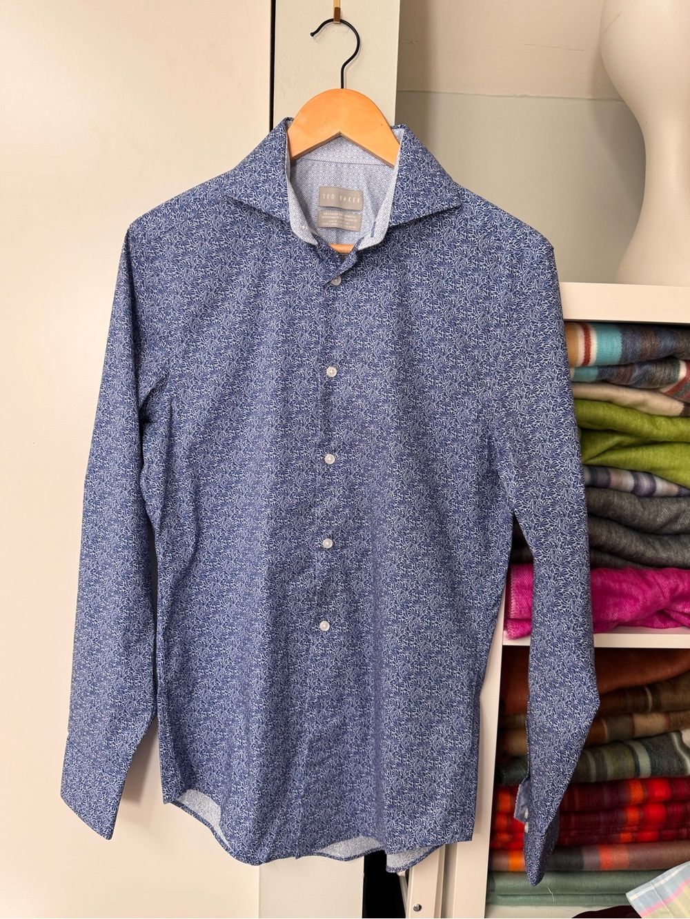 Ted Baker Men’s Slim Fit Floral Print Dress Shirt – 14½ / 32-33 – NWT